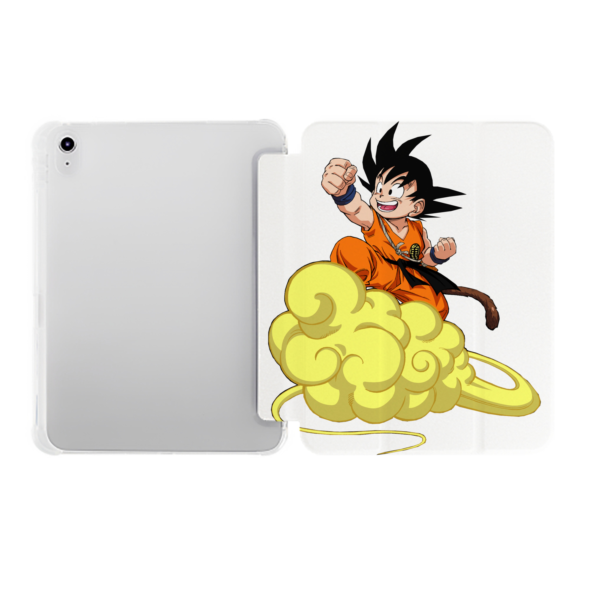 （画像用） ドラゴンボール 孫悟空（そん ごくう）Son Goku カカロット DRAGON BALL Kakarotto IPad ケース ペン収納付き 三つ折りスタンド PUレザー×シリコン 対応機種9.5/10.5/10.9インチ